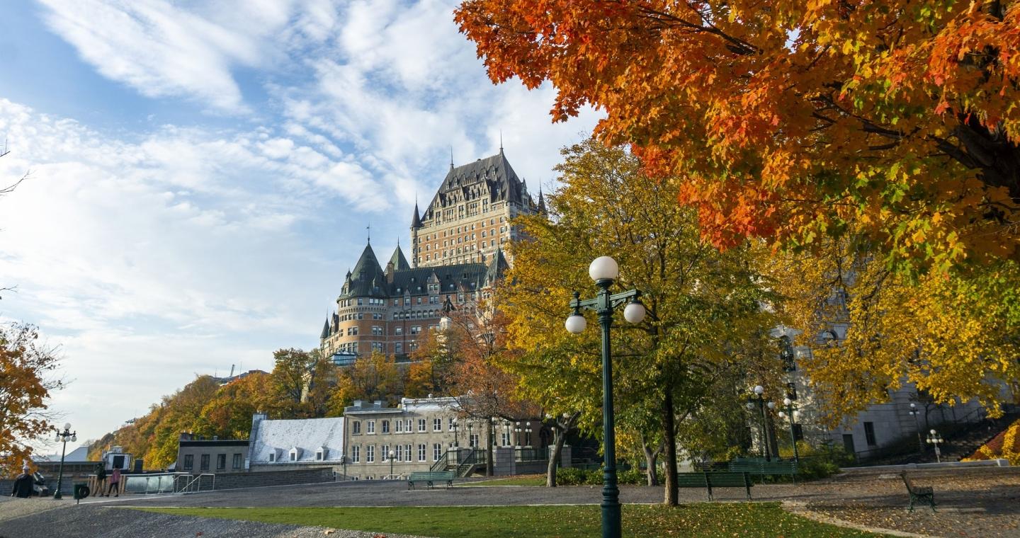 The Chateau Frontenac on a fall day